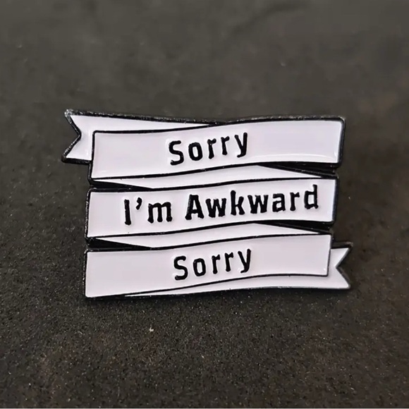Sorry I'm Awkward Enamel Pin - Picture 2 of 4